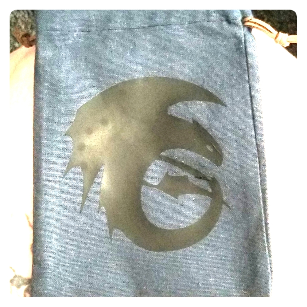 Denim drawstring pouch
